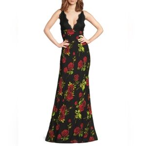 L'Agence 'Susanna' Rose Lace and Silk Slip Dress